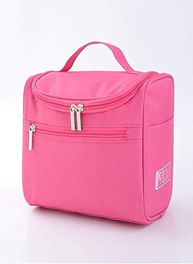 Spefez Large Hanging Toiletry Bag,Travel Toiletry Organizer with Swivel Hook Sturdy Nylon Dopp kit Waterproof Shaving Bag Cosmetic Bag for for Men & Women (Pink) - Image 1